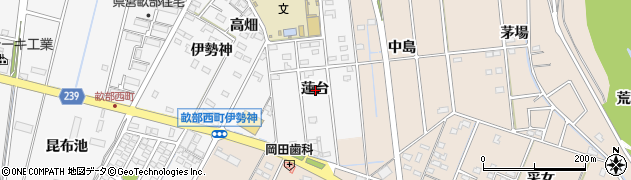 愛知県豊田市畝部西町蓮台周辺の地図