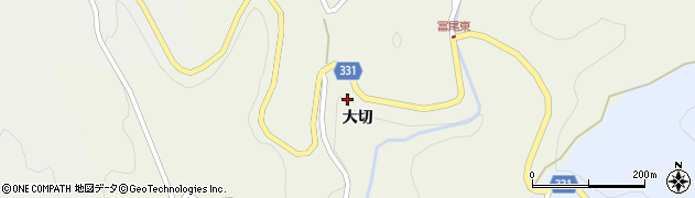 愛知県岡崎市冨尾町（大切）周辺の地図