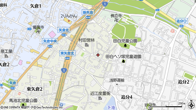 〒525-0054 滋賀県草津市東矢倉の地図