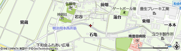 愛知県豊田市和会町（石亀畠）周辺の地図