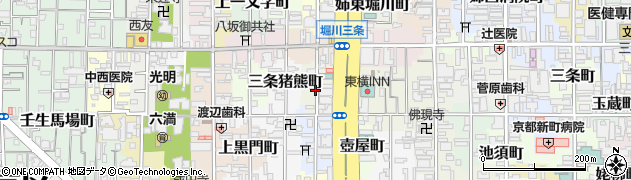京都府京都市中京区下八文字町周辺の地図
