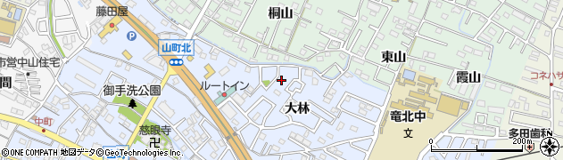 愛知県知立市山町（大林）周辺の地図