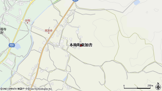 〒621-0254 京都府亀岡市本梅町東加舎の地図