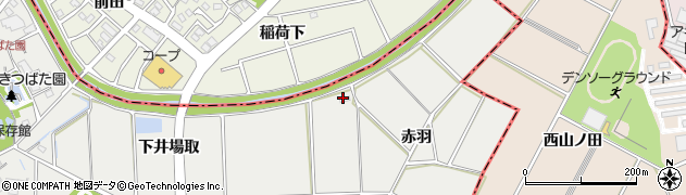 愛知県知立市八橋町（赤羽）周辺の地図