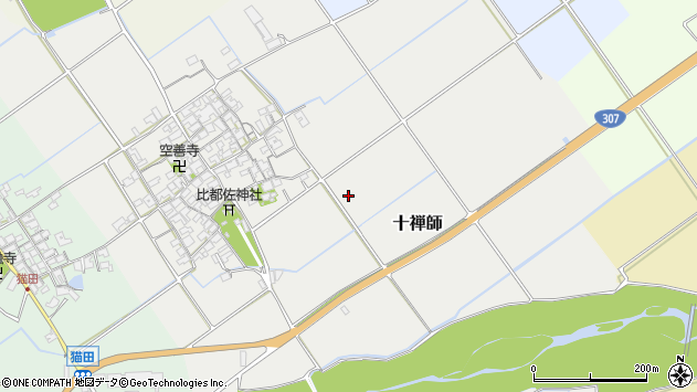 〒529-1645 滋賀県蒲生郡日野町十禅師の地図