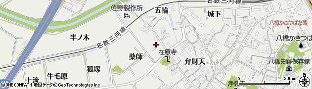 愛知県知立市八橋町薬師41周辺の地図