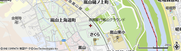 京都府京都市西京区嵐山東海道町4周辺の地図