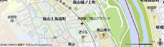 京都府京都市西京区嵐山東海道町4-17周辺の地図