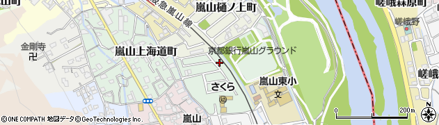 京都府京都市西京区嵐山東海道町4-18周辺の地図