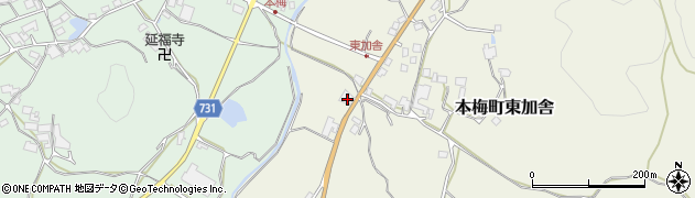京都府亀岡市本梅町東加舎場辺周辺の地図