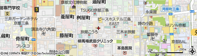 京都府京都市中京区槌屋町周辺の地図