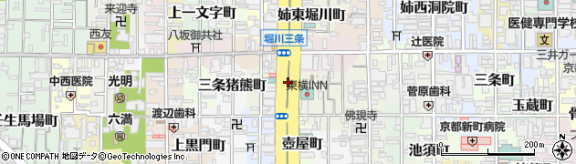 京都府京都市中京区橋浦町周辺の地図