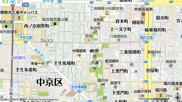 〒604-8802 京都府京都市中京区今新在家東町の地図
