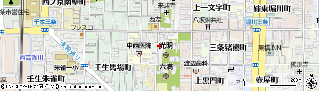 京都府京都市中京区今新在家東町周辺の地図