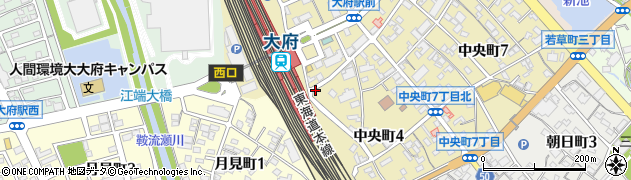 名鉄協商大府駅前駐車場周辺の地図