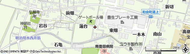 愛知県豊田市和会町（蓮台）周辺の地図