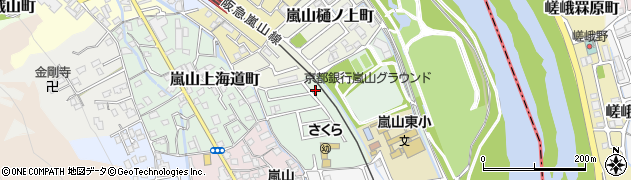 京都府京都市西京区嵐山東海道町4-23周辺の地図