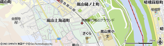 京都府京都市西京区嵐山東海道町4-1周辺の地図