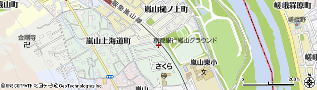 京都府京都市西京区嵐山東海道町4-24周辺の地図