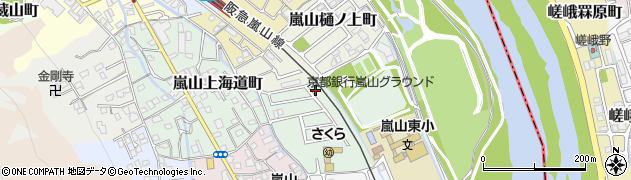 京都府京都市西京区嵐山東海道町4-25周辺の地図