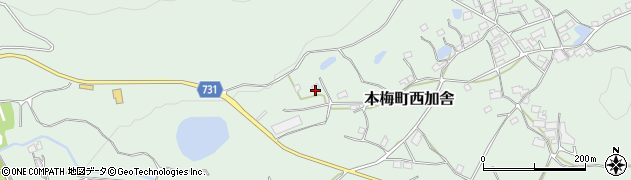 京都府亀岡市本梅町西加舎（大畑）周辺の地図