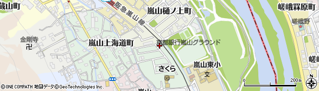 京都府京都市西京区嵐山東海道町4-27周辺の地図