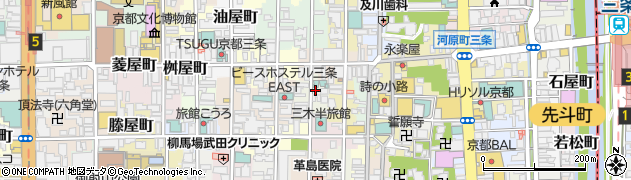 きん與　京都本店周辺の地図