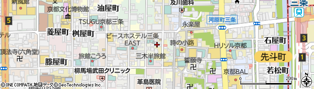 京都府京都市中京区海老屋町周辺の地図