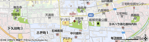 京都府亀岡市西竪町周辺の地図