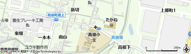 愛知県豊田市和会町高根周辺の地図