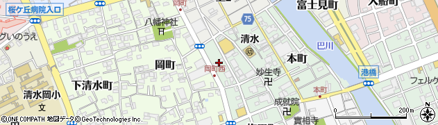 静岡県静岡市清水区梅田町13周辺の地図