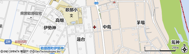 愛知県豊田市畝部東町中島147周辺の地図