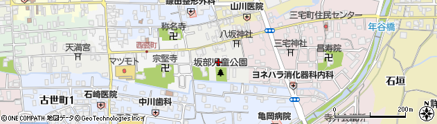 京都府亀岡市東竪町周辺の地図
