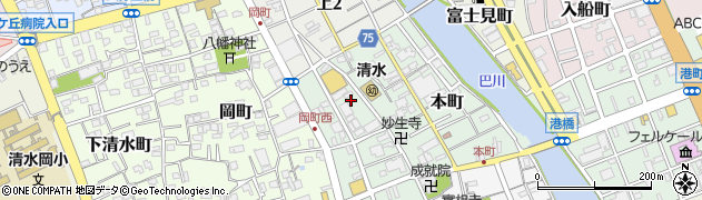 静岡県静岡市清水区梅田町1周辺の地図