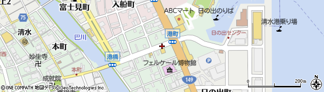 静岡県静岡市清水区港町周辺の地図