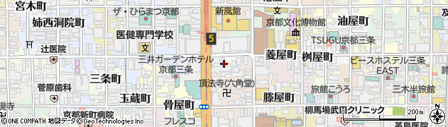 京都府京都市中京区梅忠町周辺の地図