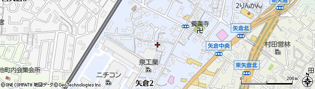 滋賀県草津市矢倉周辺の地図