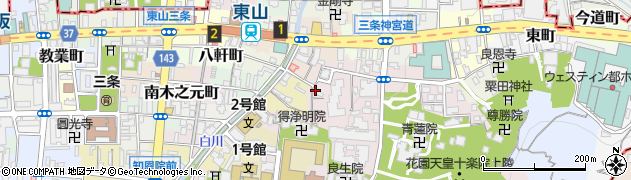 京都府京都市東山区粟田口三条坊町19周辺の地図