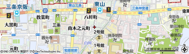 京都府京都市東山区堤町周辺の地図