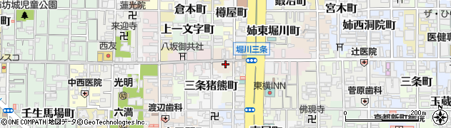 京都府京都市中京区橋西町周辺の地図