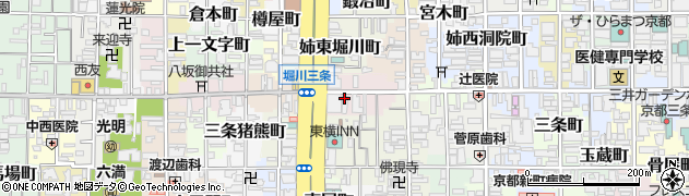 京都府京都市中京区橋東詰町周辺の地図