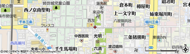 京都府京都市中京区上瓦町周辺の地図