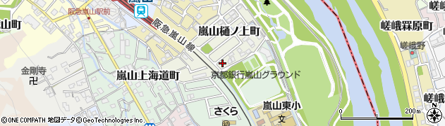 京都府京都市西京区嵐山樋ノ上町9周辺の地図