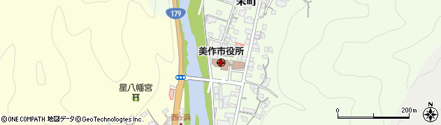 美作市役所　建設部建設課周辺の地図