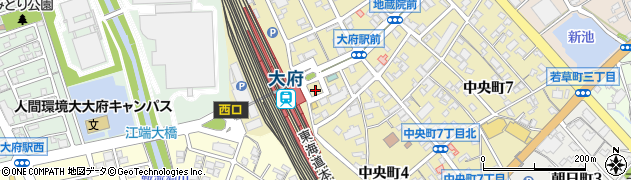 大府駅前広場駐車場周辺の地図