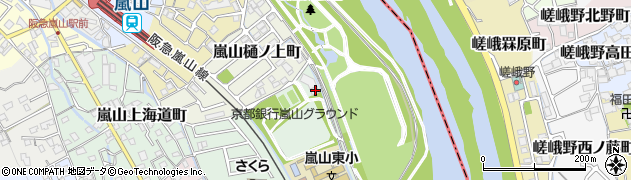 京都府京都市西京区嵐山東海道町17周辺の地図