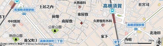 愛知県東海市高横須賀町東屋敷80周辺の地図