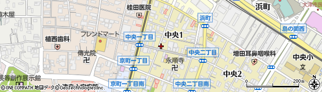 大津百町館周辺の地図