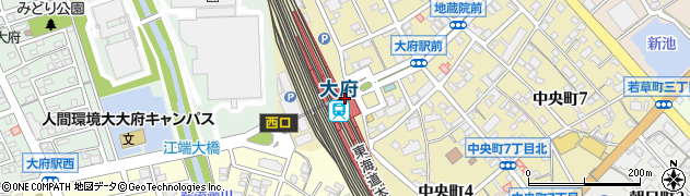 大府駅周辺の地図