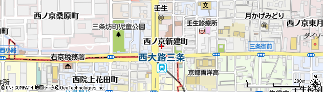 京都府京都市中京区西ノ京新建町周辺の地図